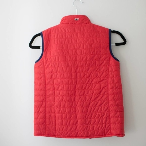 NWT Girls Vineyard Vines Red Vest Size Med Red/Plaid Reversible - Picture 4 of 6